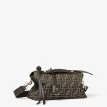 FENDI By The Way Soft Medium Brown FF jacquard fabric bag - Image 2